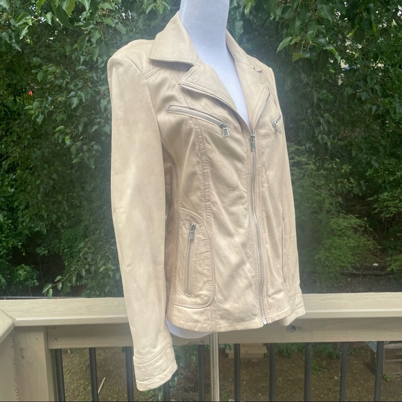 Rino & Pelle beige lamb leather jacket - Picture 3 of 14